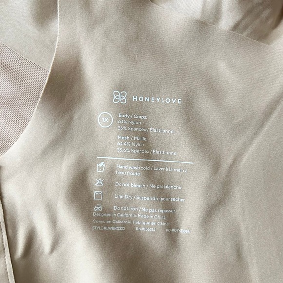 Honeylove CrossOver Bra in Sand Adjustable Straps Size 1X - Picture 4 of 4